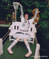 Nice Ghost Club Ghost Angels Lace Hem Line Big Big Tee [White]