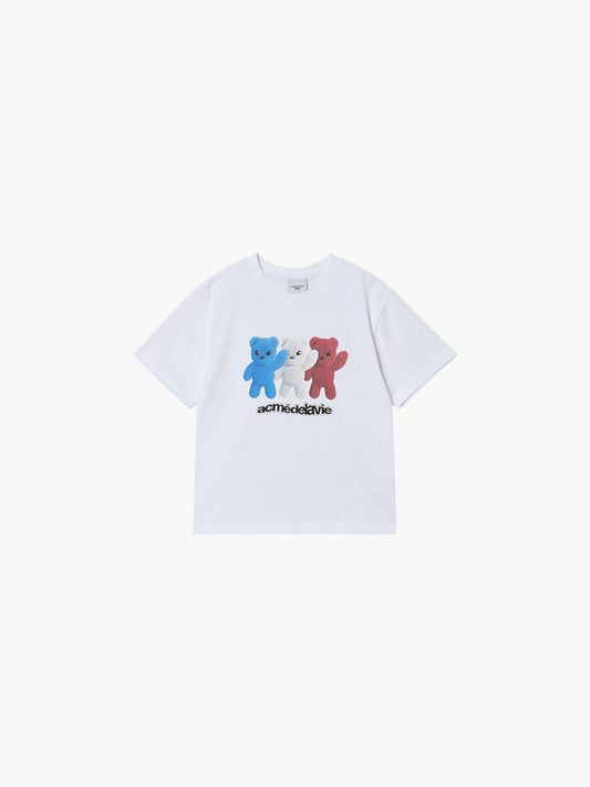 ADLV Kids French Alien Bear Short Sleeve T-Shirt