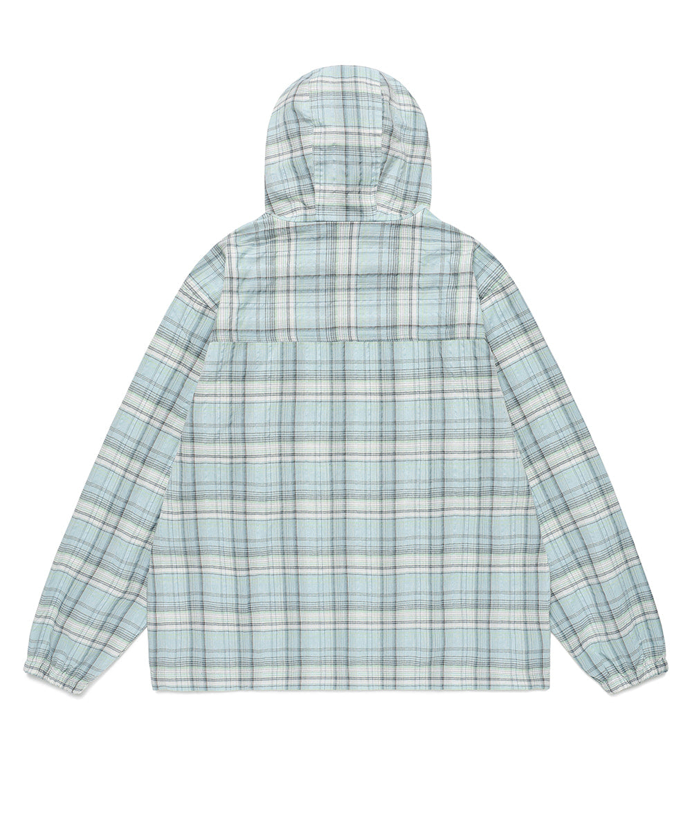 Cavish Hooded Check Wind Breaker