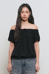 General Idea WOMAN Cap Sleeve Shirring T-Shirt
