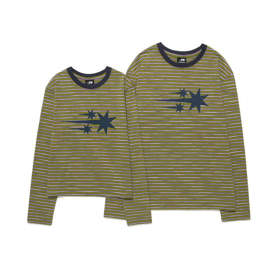 Nice Ghost Club Stripe 3Star Long Sleeve Tee [Green]