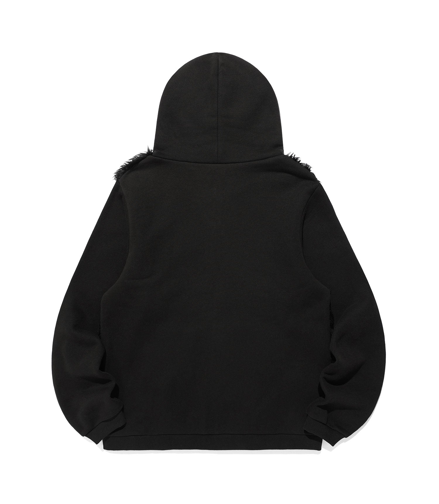 Nice Ghost Club Fur Yeti Zip-Up Hoodie [Black]