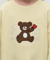 Marithé François Girbaud Kids Bear Classic Logo Sweat Dress (Brushed) Light Yellow