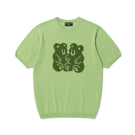 Nice Ghost Club Gummy Bear Summer Knit Half T-Shirt
