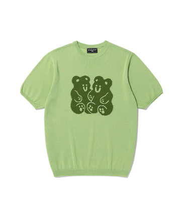 Nice Ghost Club Gummy Bear Summer Knit Half T-Shirt