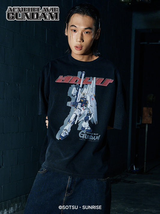 ADLV Mobile Suit Gundam Char's Counterattack Washing Short Sleeve T-Shirt