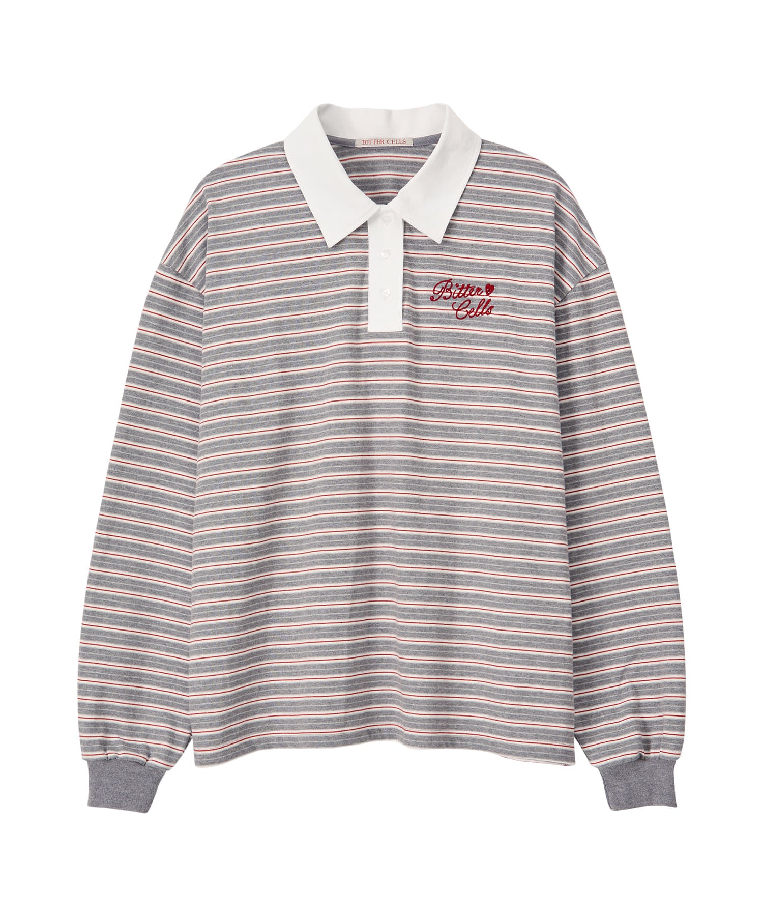 Bitter Cells Gemini Stripe Collar Tee