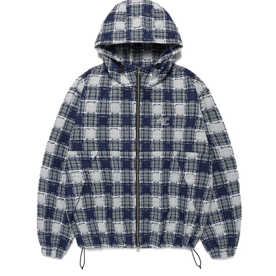 Cavish Kyurin Wear Hooded Check Wind Breaker Multi