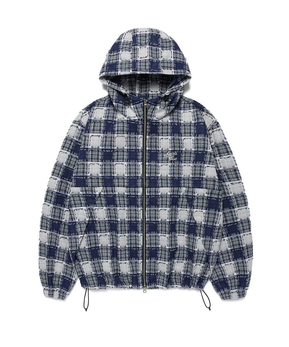 Cavish Kyurin Wear Hooded Check Wind Breaker Multi