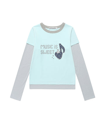 Cavish Women's Strawberry Layered Long Sleeve Tee
