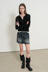 General Idea WOMAN Henry Neck Layered Knit Pullover