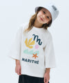 Marithé François Girbaud Kids 3/4 Sleeve Oversized Tee