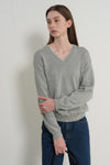 General Idea WOMAN Cotton Layered V-Neck Knit Pullover