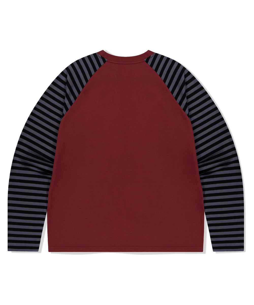 Mahagrid Rock Star Raglan Stripe Long Sleeve Tee