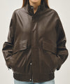 Marithé François Girbaud FAUX LEATHER HIGH NECK JACKET