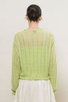 General Idea WOMAN Punching Ruffle Sleeveless Cardigan Set