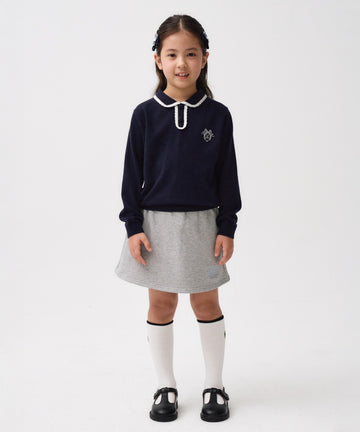 Marithé François Girbaud Kids W Mini Sweat Skirt Heather Gray