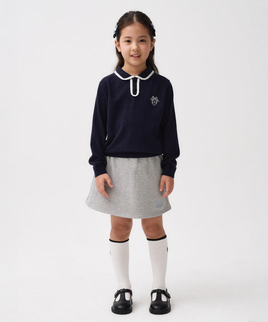 Marithé François Girbaud Kids W Mini Sweat Skirt Heather Gray