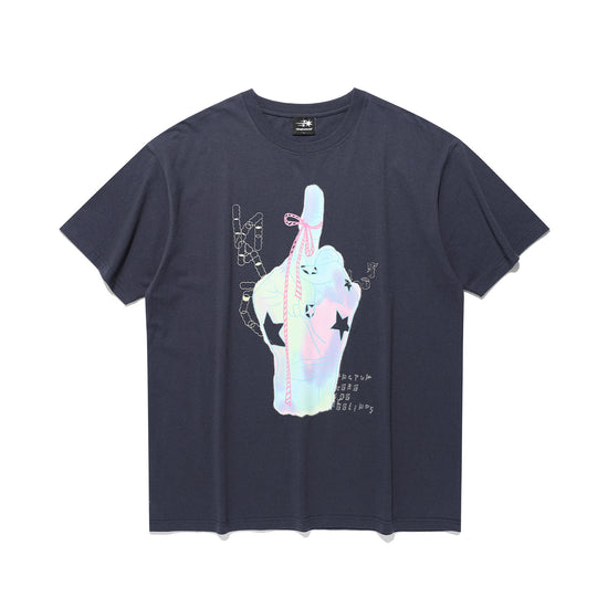 Nice Ghost Club Rainbow Finger Tee