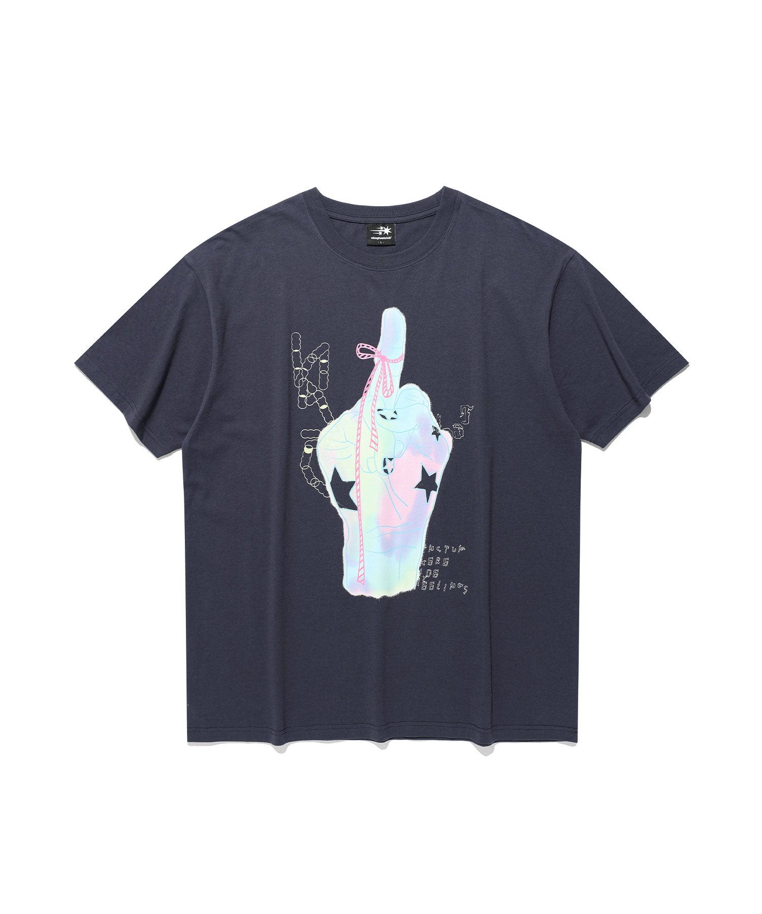 Nice Ghost Club Rainbow Finger Tee