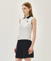 Marithé François Girbaud [6/23 예약발송] W SMALL CLASSIC LOGO PK COLLAR SLEEVELESS white