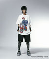 Nice Ghost Club Motorcycle Blue Boy Big Big Tee [White]