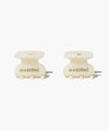 Marithé François Girbaud Regular Logo Mini Hair Clip 2-Pack Ivory