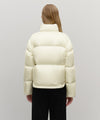Marithé François Girbaud Women's Glossy Crop Down Jacket in Ivory