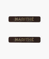 Marithé François Girbaud Regular Logo Metal Ball Hair Pin 2 Pack Ivory