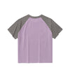 Cavish Women's Angel Cats Raglan Short Sleeve Tee in Purple