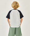 Marithé François Girbaud Kids Classic Logo Raglan Oversized Tee Coral Pink