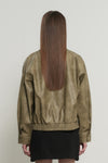 General Idea WOMAN Faux Leather Pocket Blouson Jacket