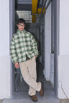 General Idea UNISEX Warm Check Fleece Zip-Up Jumper