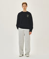 Marithé François Girbaud [REGEN] LEMON GRAPHIC OVERSIZED SWEATSHIRT navy