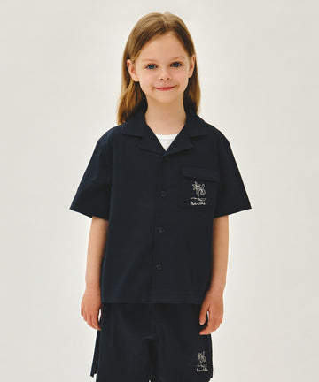Marithé François Girbaud Kids Seersucker Half Shirt