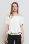 General Idea WOMAN Cap Sleeve Shirring T-Shirt