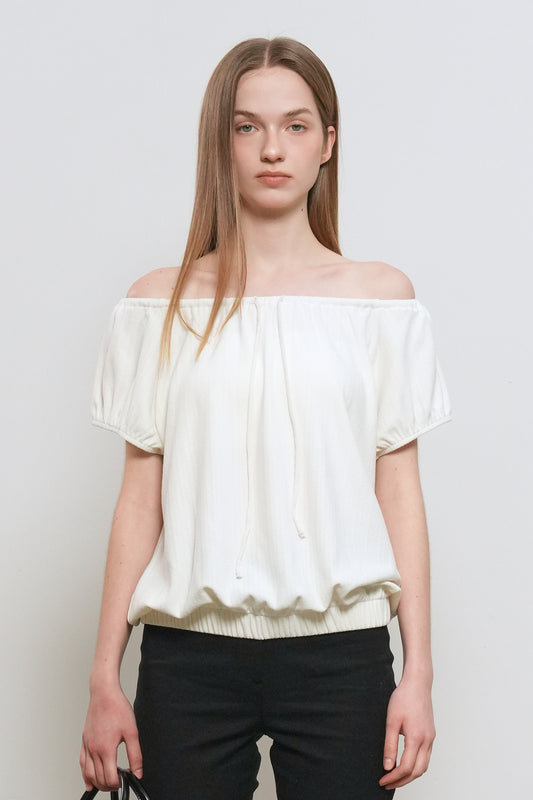 General Idea WOMAN Cap Sleeve Shirring T-Shirt