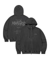 Mahagrid Slash Logo Pigment Zip Up Hoodie