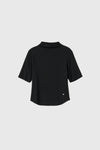 General Idea WOMAN Acetate Mock Neck Short Sleeve T-Shirt