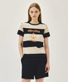 Marithé François Girbaud W MARINE GRAPHIC STRIPE TEE