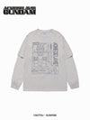 ADLV Mobile Suit Gundam Pigment Double Layer Long Sleeve T-Shirt