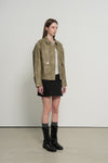General Idea WOMAN Faux Leather Pocket Blouson Jacket