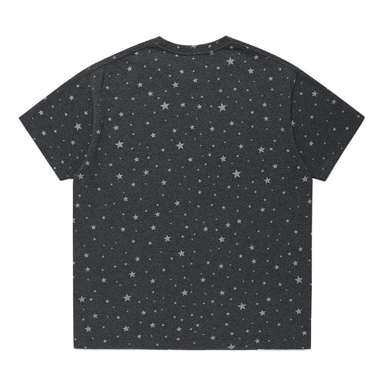 Cavish Twin Star Striped Applique Short Sleeve Tee