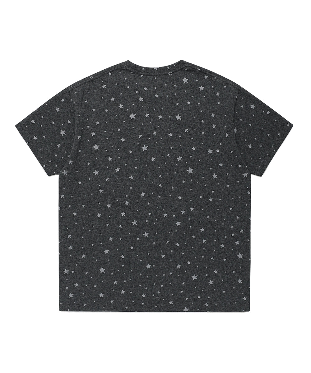 Cavish Twin Star Striped Applique Short Sleeve Tee