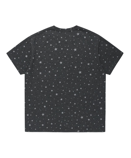 Cavish Twin Star Striped Applique Short Sleeve Tee