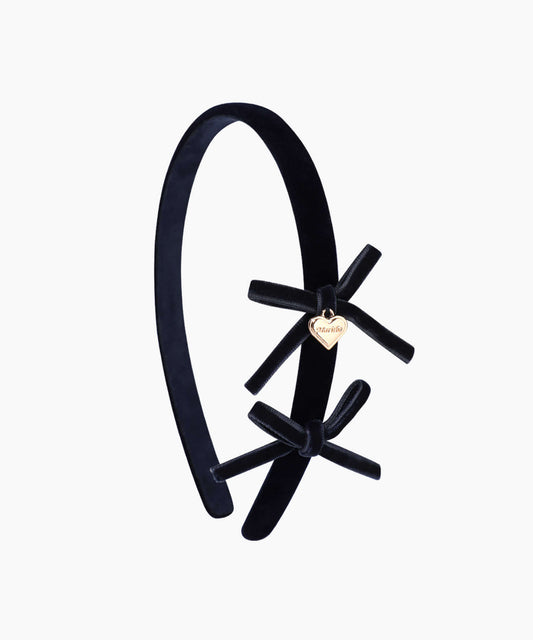 Marithé François Girbaud Kids W Velvet Ribbon Hair Band Navy
