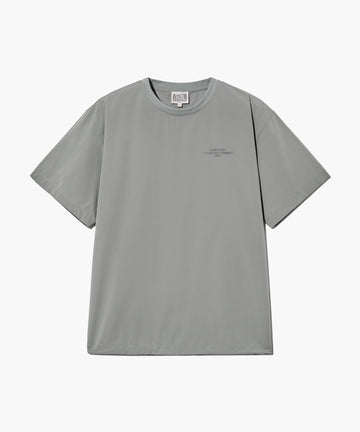 Marithé François Girbaud MOUVEMENT WOVEN SEMI-OVERSIZED TEE charcoal