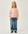 Marithé François Girbaud Kids Wide Lace Collar Cardigan Pink