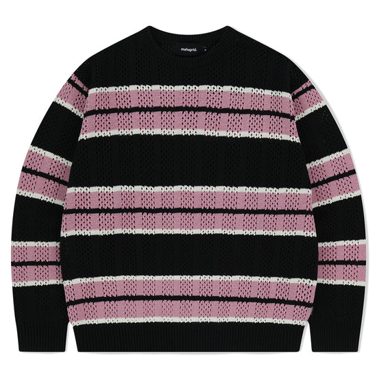 Mahagrid Mesh Stripe Knit