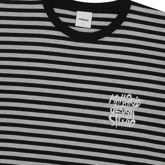 Mahagrid Stripe Slash Logo Tee
